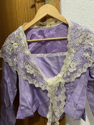 Traje de Fallera Talla 38 Azul Multicolor