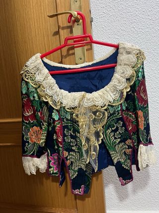 Traje de Fallera Talla 38 Azul Multicolor