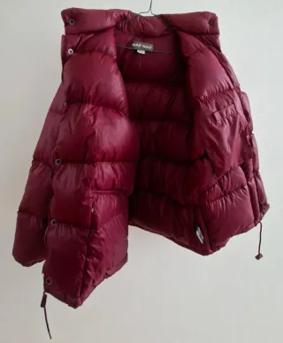 Casaco de penas Naf Naf vermelho