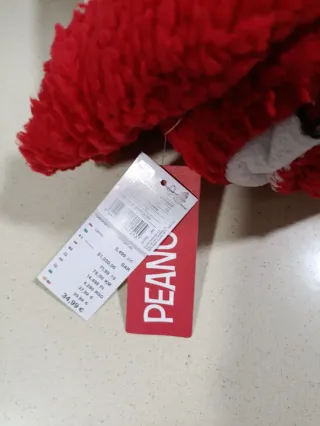 Manta Snoopy Fleece Blanca y Roja