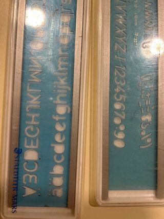 Lote reglas letras dibujo técnico Staedtler Mars