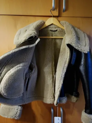 Chaqueta aviador marrón con borrego