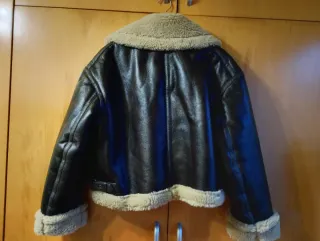 Chaqueta aviador marrón con borrego