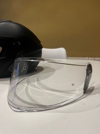 Casco integral de moto negro mate