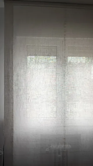 Estores de lino blanco