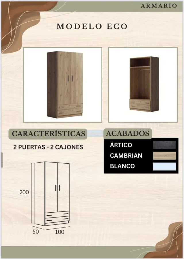 Armario blanco minimalista