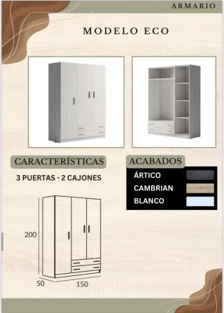 Armario blanco minimalista