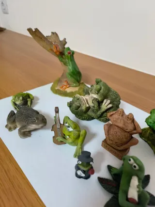 Lote de 10 ranas decorativas