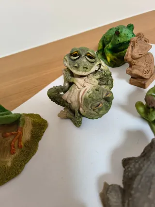 Lote de 10 ranas decorativas