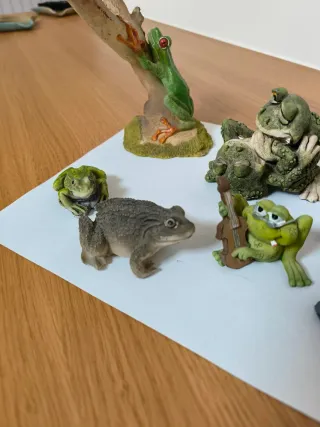 Lote de 10 ranas decorativas