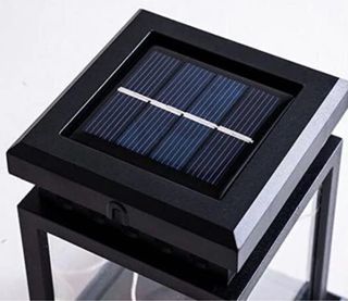 Linterna Solar LED Exterior Negra