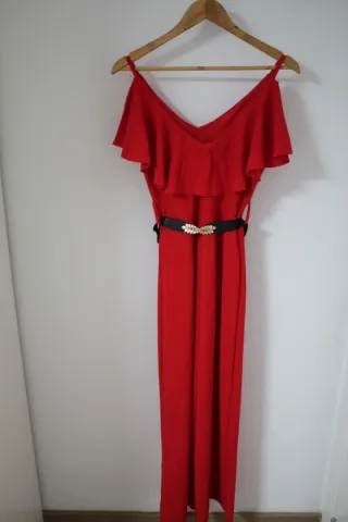 Mono rojo largo evento