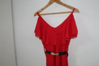 Mono rojo largo evento