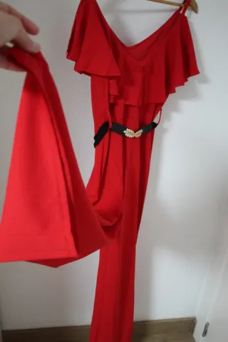 Mono rojo largo evento