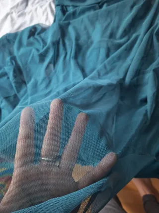 Vestido largo estilo griego verde azulado