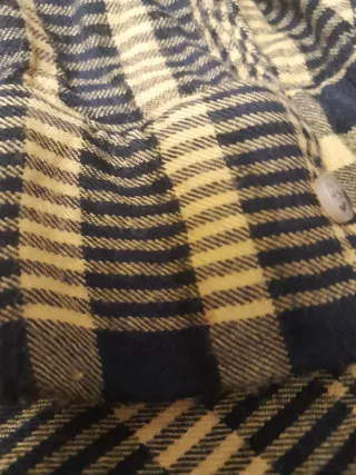 Camisa estilosa cuadros amarillo y azul lentejuela