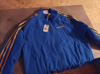Chaqueta Adidas Azul y Amarilla Talla S