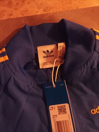 Chaqueta Adidas Azul y Amarilla Talla S