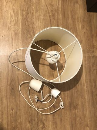 Lámpara de techo cilíndrica blanca