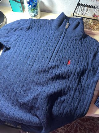 Jersey Ralph Lauren Azul cuello alto