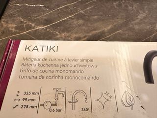 Grifo Cocina Monomando Negro Mate Cooke & Lewis