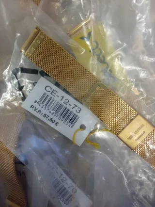 Lote Correas Reloj Acero Inoxidable Dorado marca