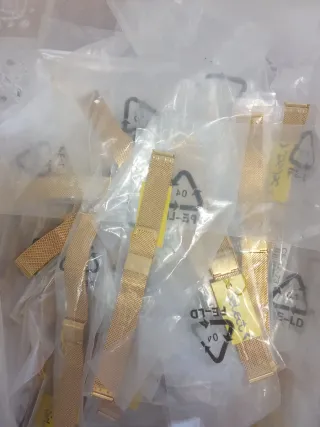 Lote Correas Reloj Acero Inoxidable Dorado marca