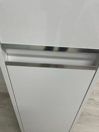Armario pared auxiliar baño blanco brillo