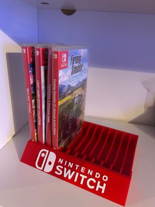 Supporto porta giochi Nintendo Switch rosso