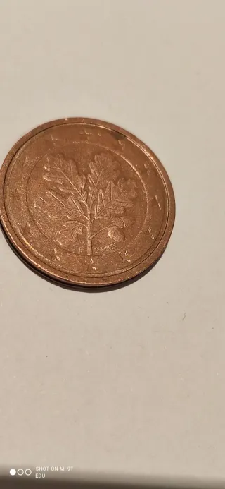 Moneda 2 céntimos 2003 doble cuño