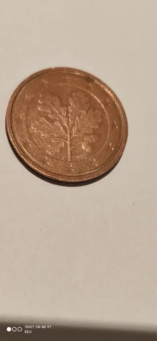 Moneda 2 céntimos 2003 doble cuño