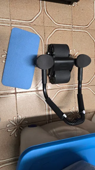 Rueda Abdominales con Esterilla Azul
