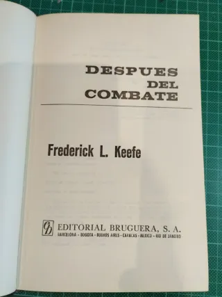 Libro "Después del combate" de Frederick L.Keefe
