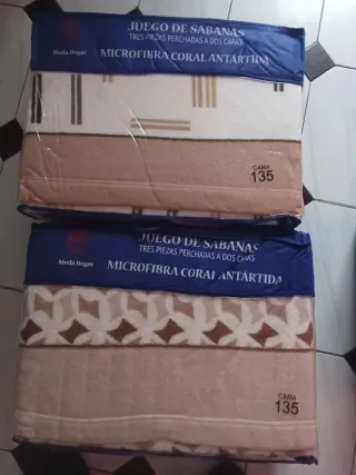 Juego de Sábanas Coralina Microfibra Cama 135