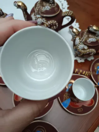 Set Tazze e Teiere Cinesi Dipinte a Mano