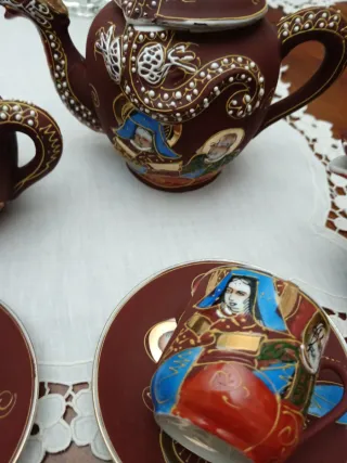 Set Tazze e Teiere Cinesi Dipinte a Mano