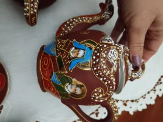 Set Tazze e Teiere Cinesi Dipinte a Mano