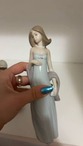 Figura Lladró Mujer Vestido Azul