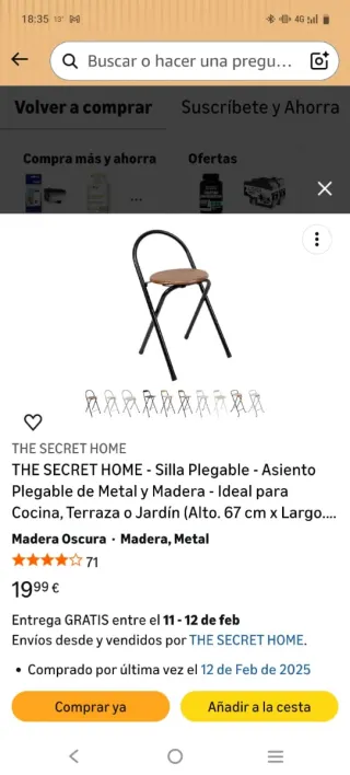 Taburete Plegable THE SECRET HOME