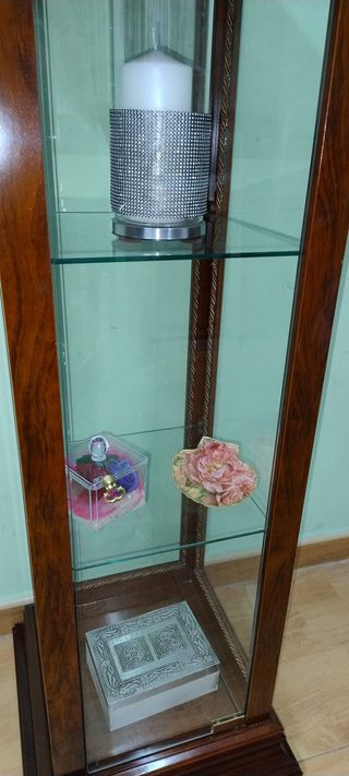 Vitrina madera y cristal