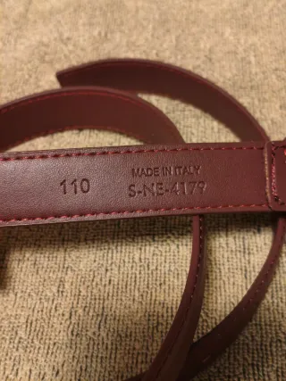 Cintura bordeaux in Pelle di Vitello 110cm!!