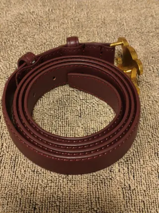 Cintura bordeaux in Pelle di Vitello 110cm!!