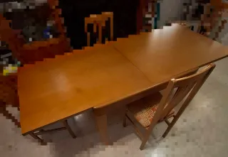 Mesa comedor y 4 sillas haya maciza