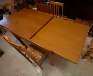 Mesa comedor y 4 sillas haya maciza