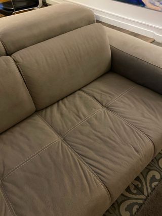 Sofá 2 plazas tapizado sintético