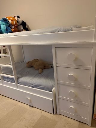 Literas  infantiles 3 camas y cuatro cajones