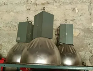 Lote 3 Lámparas Industriales Retro