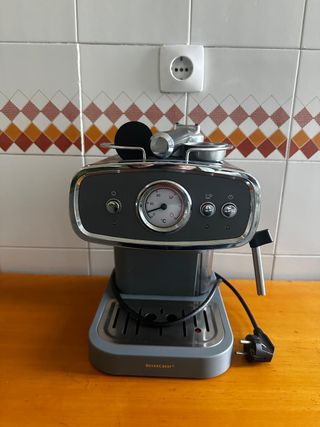 Cafetera Espresso Silvercrest Gris Vintage