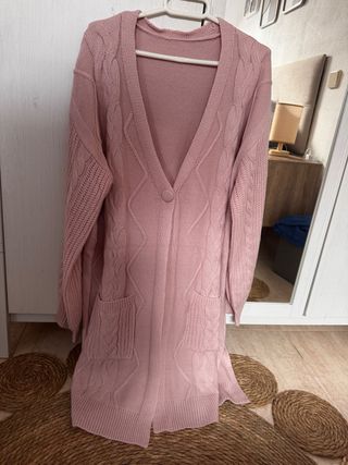 Jersey rosa largo de punto