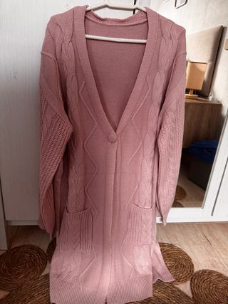 Jersey rosa largo de punto